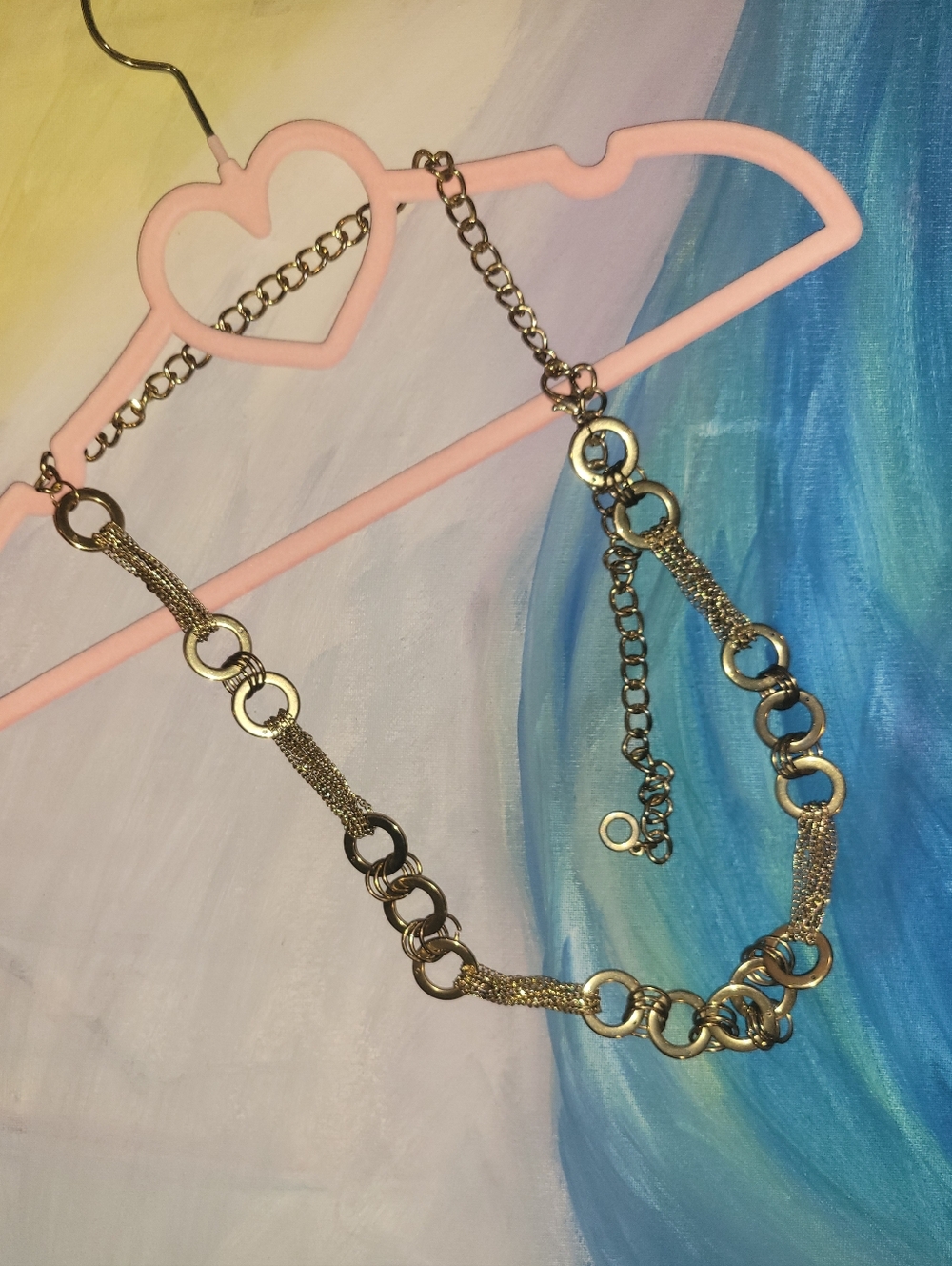 Gold Tone Metal Chain Waist Belt